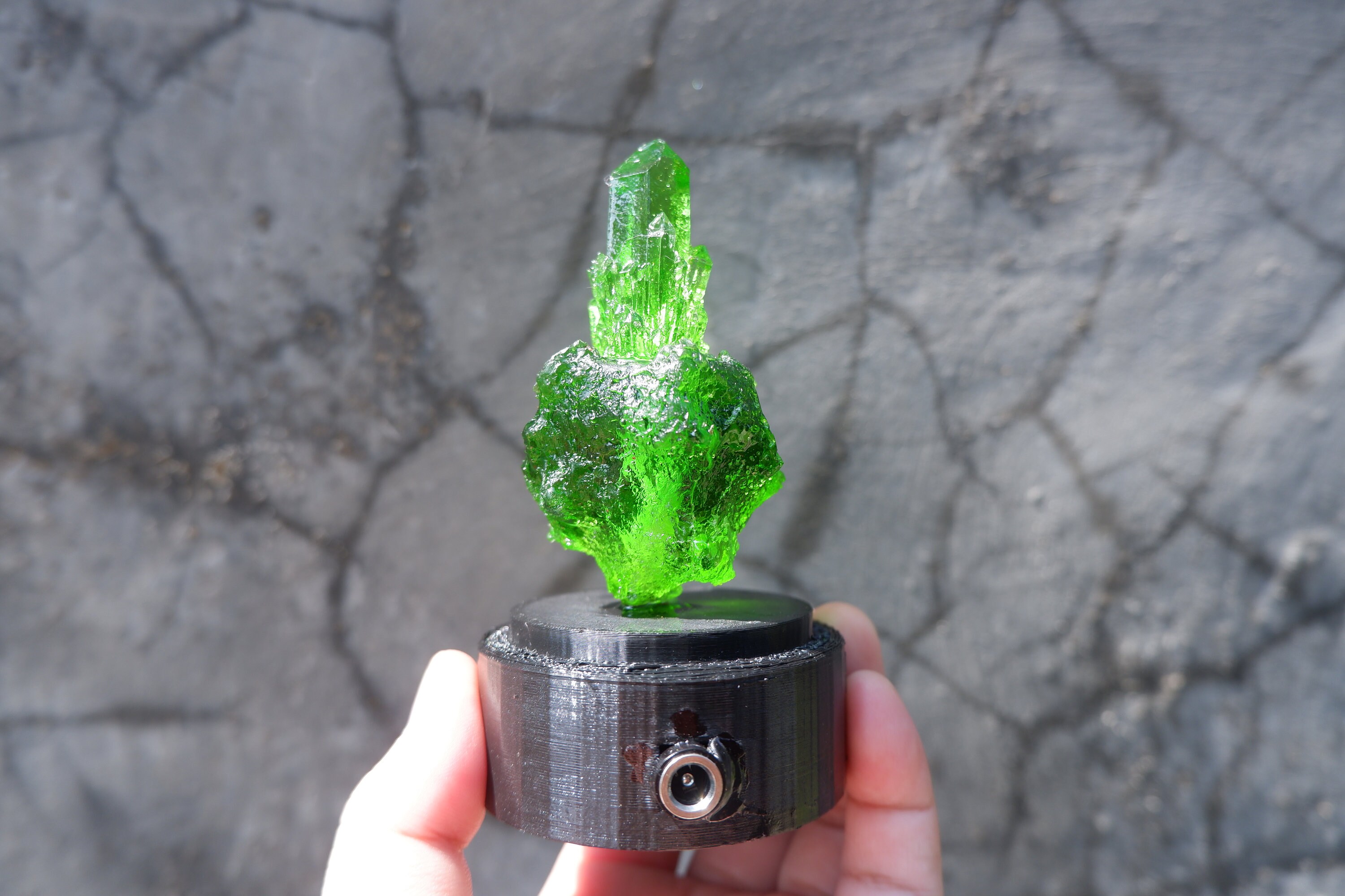 Glass Dome Green Kryptonite Meteor Rock Replica With LED Etsy