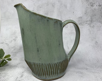 handmade ceramic pitcher, mother's day gift, unique pottery pitcher, wedding gift