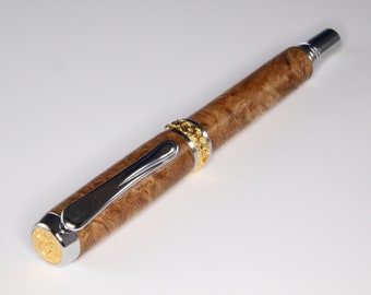 Maple Leaf, Maple Burl Rollerball or Fountain Pen