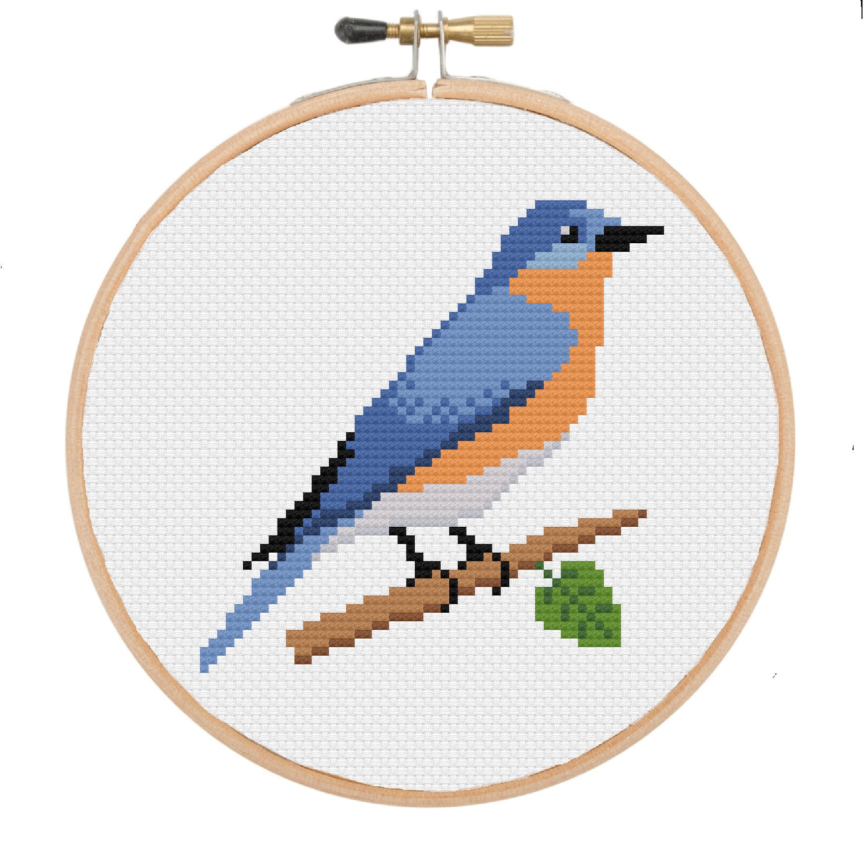 Eastern Bluebird Cross Stitch Pattern digital PDF Download - Etsy