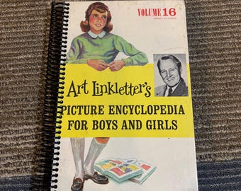 Art Linkletter | Encyclopedia | Upcycled Writing Journal | Handmade Notebook Repurposed from a Discarded Book