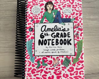 UPCYCLED JOURNAL: Amelia, Sixth Grade, Notebook, Handmade, Hardcover, Repurposed, Journal, Last Minute, Blank Pages, Storybook, Diary