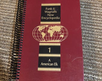 Funk & Wagnalls New Encyclopedia | Upcycled Writing Journal | Handmade Notebook Repurposed from a Discarded Book