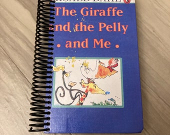 UPCYCLED JOURNALS: Giraffe, Pelly, Pelican, Roald Dahl, Handmade, Repurposed, Journal, Last Minute, Storybook, Diary, Sketchbook