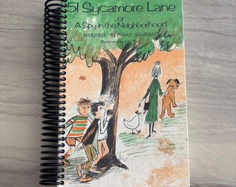 51 Sycamore Lane | Novel | Hardcover Book Notebook | Nostalgic Gift for Readers | Eco Friendly Journal