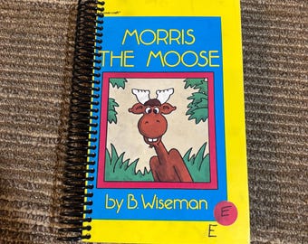 Morris the Moose  | Upcycled Writing Journal | Handmade Notebook Repurposed from a Discarded Book