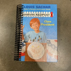 UPCYCLED JOURNALS: Marvin Redpost, President, Handmade, Upcycled, Repurposed, Journal, Blank Pages, Storybook, Diary, Sketchbook