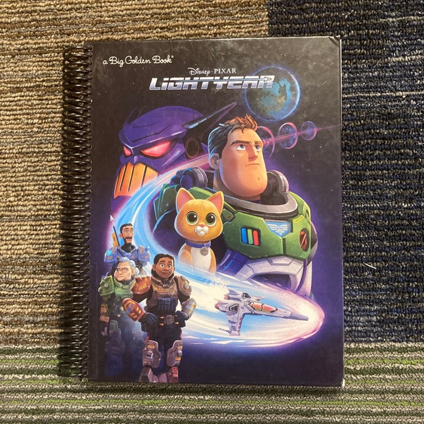 UPCYCLED JOURNALS: Lightyear, Toy Story, Disney, Pixar Golden Book, Upcycled, Repurposed, Journal, Last Minute, Storybook, Diary,