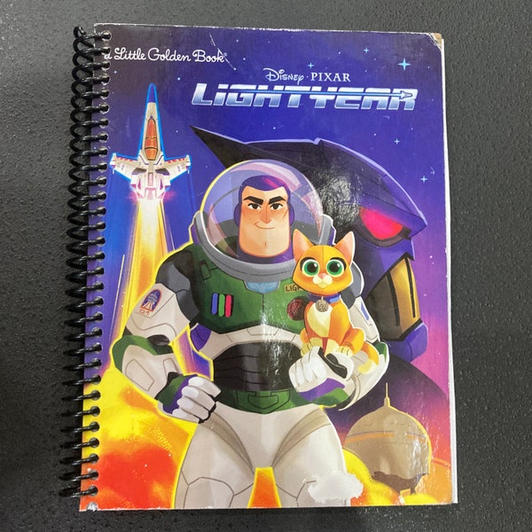 UPCYCLED JOURNALS: Lightyear, Toy Story, Disney, Pixar Golden Book, Upcycled, Repurposed, Journal, Last Minute, Storybook, Diary,