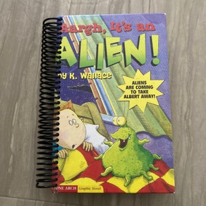 UPCYCLED JOURNALS: Alien, Comic, Handmade, Repurposed, Journal, Last Minute, Storybook, Diary, Sketchbook