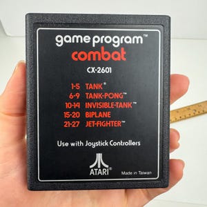 Programa de juego Atari no probado de Vtg Combat CX-2601 Tank Pong Invisible Biplane LEER
