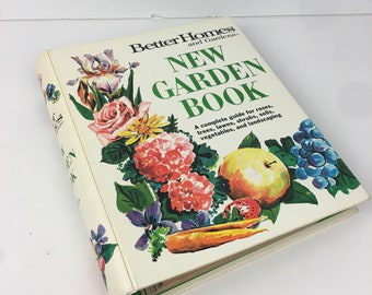 Vtg Better Homes and Garden New Garden Book Binder Sexta impresión 1974 Decorativo