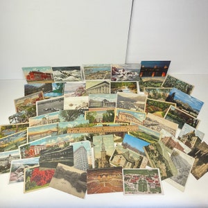 Vtg lot of 52 Used Random Postcards Souvenir States Canada Ocean Forest READ