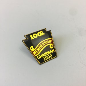 Vintage American Legion Pennsylvania PA 100% Membership Chairman 1990 Enamel Pin
