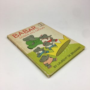 Babar verliert seine Krone Elefant Cartoon Anfänger Buchclub Ausgabe Hardcover 1967