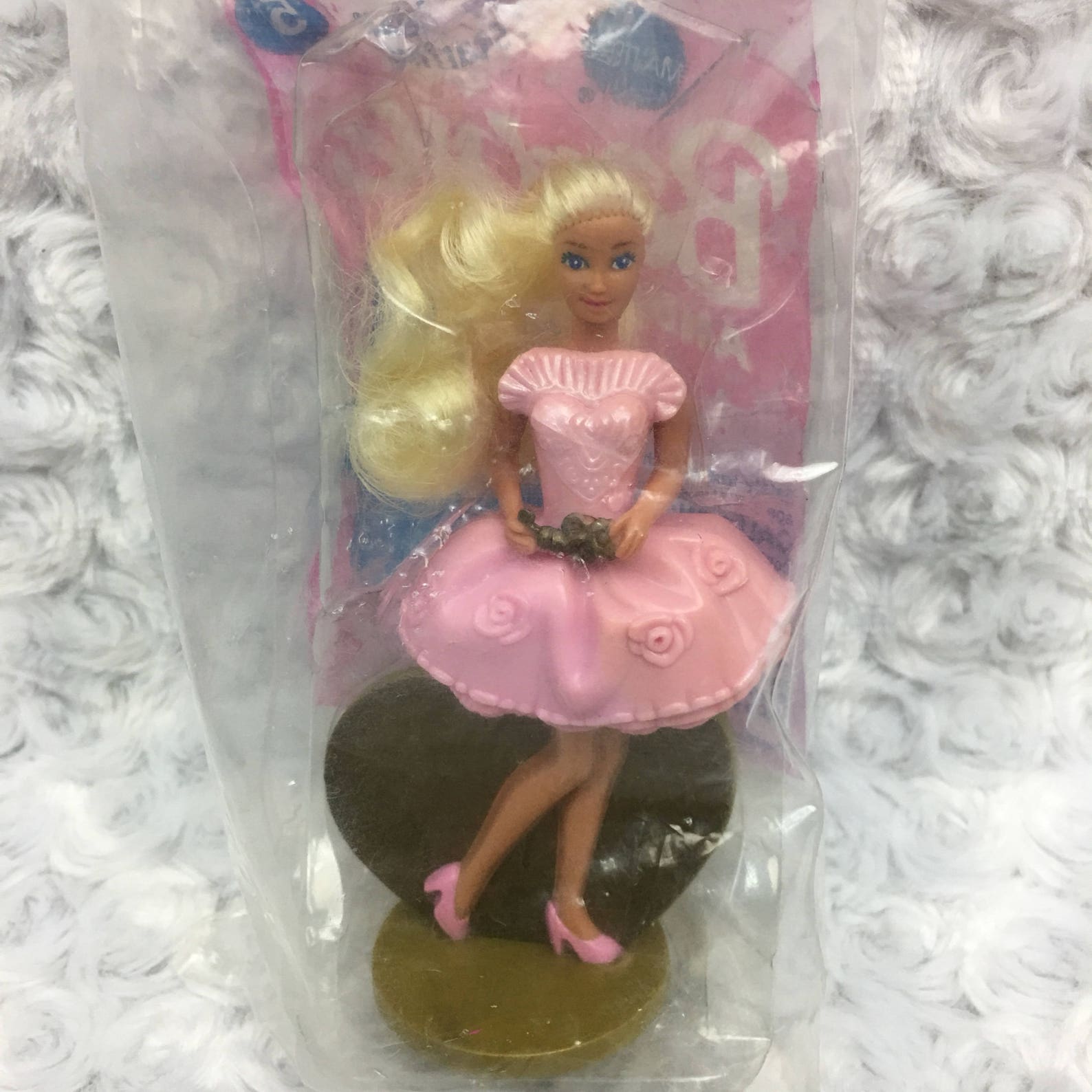 Barbie Mattel Locket Surprise Figurine Vintage 1994 Pink Dress Etsy