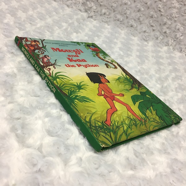 Das Dschungelbuch Mowgli und Kaa the Python Vintage 1981 Walt Disney Produktionen Hardcover Buchclub Ausgabe