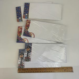 VTG 6 Pks von 25 Weihnachten Urlaub Thema Umschläge Papier Craze Laser Drucker LESEN
