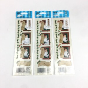 Kerstvakantie Kerstman Vintage thema Hulst Cadeaukaartjes EZ Rub on Transfers Set van 3