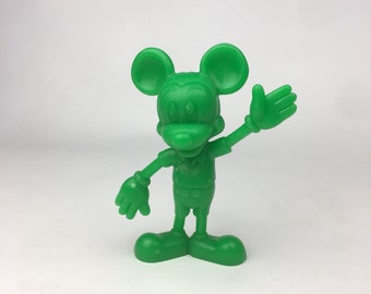 Louis Marx Disney Grüne Micky Maus Standing Wave Kunststoff Figur Vintage 1971