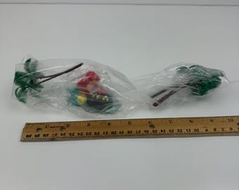 Förseglad vintage 90-tals lilla sjöjungfrun flundra applåder tårtdekorationsfigur palmer