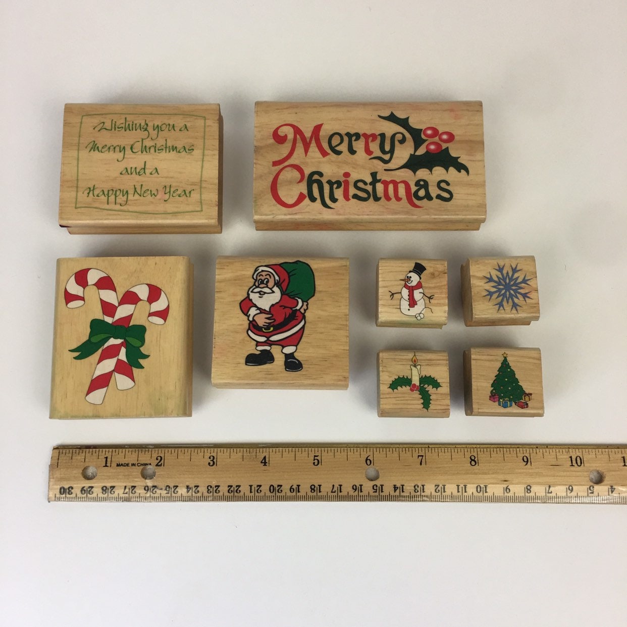 ドイツ製 ラバースタンプ マウント済『ノームシリーズ✮メリークリスマス』 クリスマスホリデー新年ゴム印ロットメリークリスマススノーフレーク
