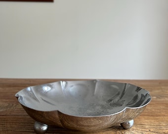 WMF Art Deco Silver Plated Hammered Bowl – Ball Feet, Ikora Range