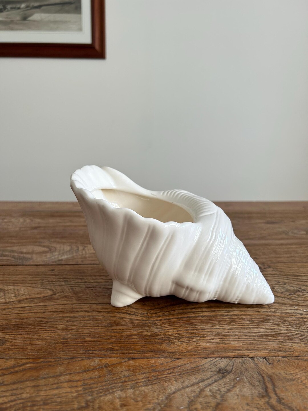 Vintage Ceramic Shell Planter - Etsy