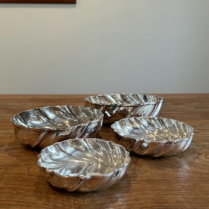 Vintage Italian Silver Plated Bowls - Set of 4 - Made in Italy - MCM Italian Silver