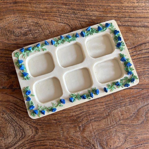 Vintage Avon Seed Propogation Tray - Decorative Herb Garden - Palette or Divided Tray