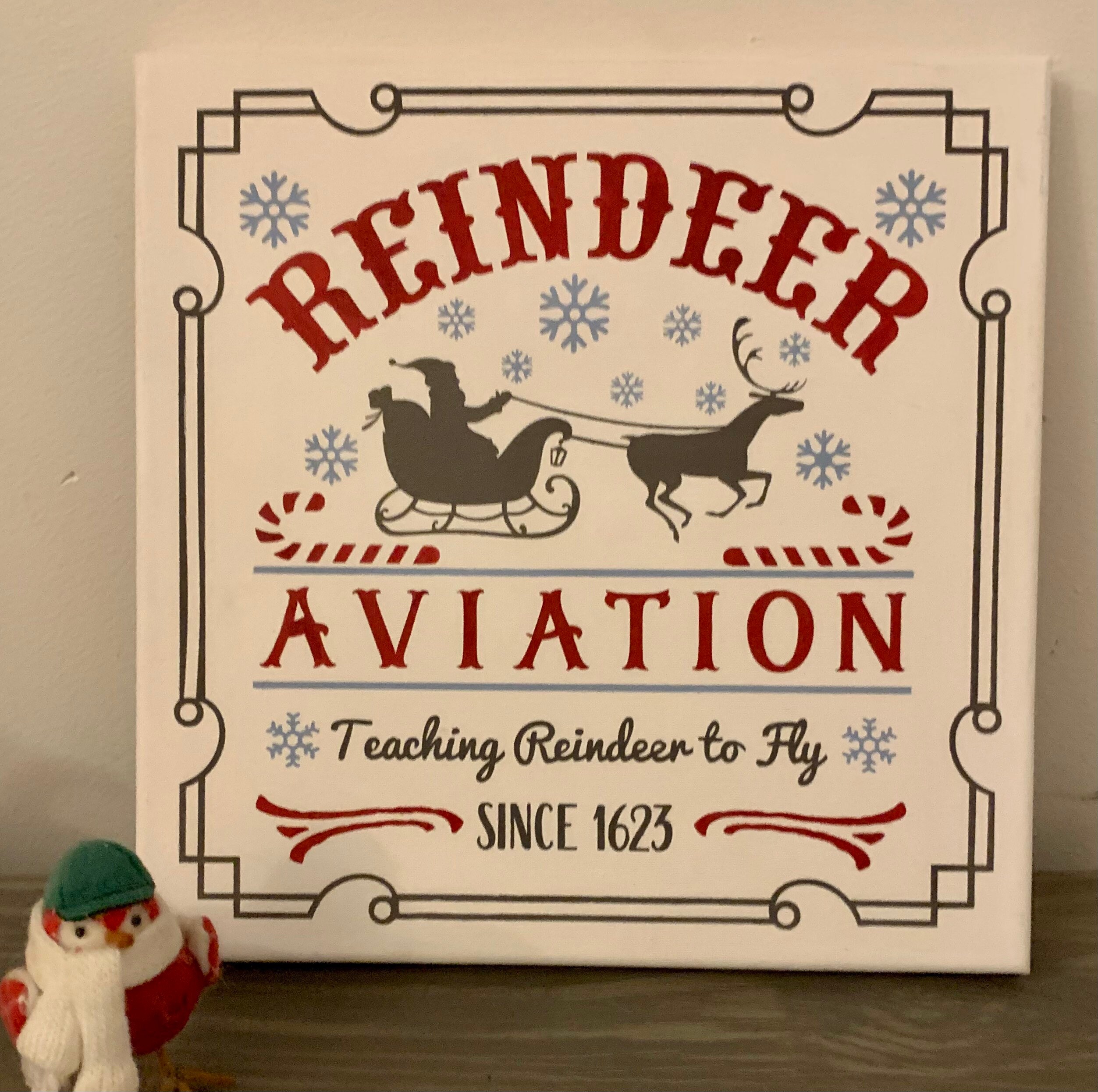 12x12 Hand Painted Christmas Wall Art Canvas | Etsy