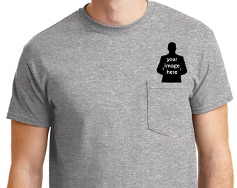 Custom Pocket Tee Etsy