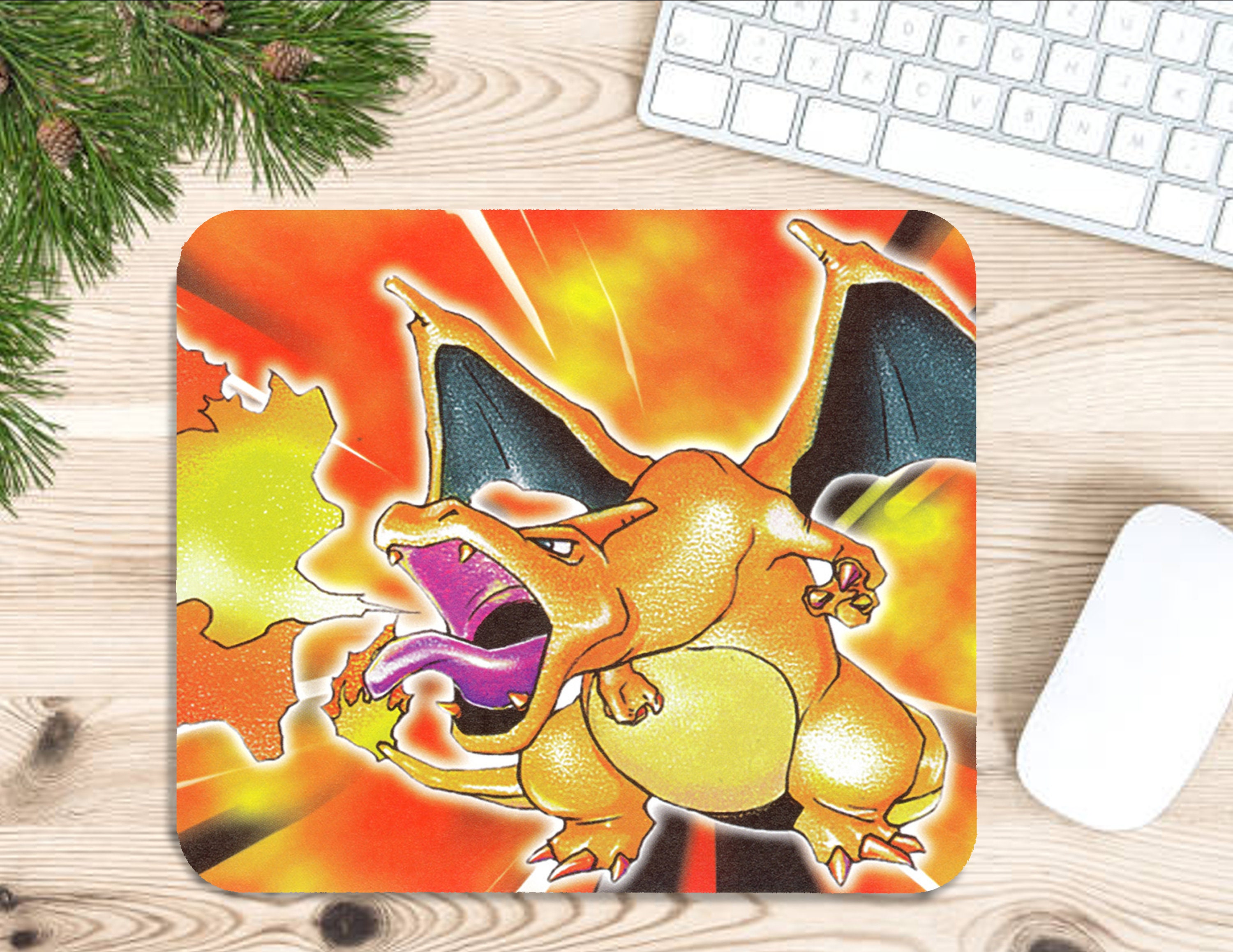 Chari zard Pocket Monsters art mouse pad - Pokemon Trading Card game inspired
