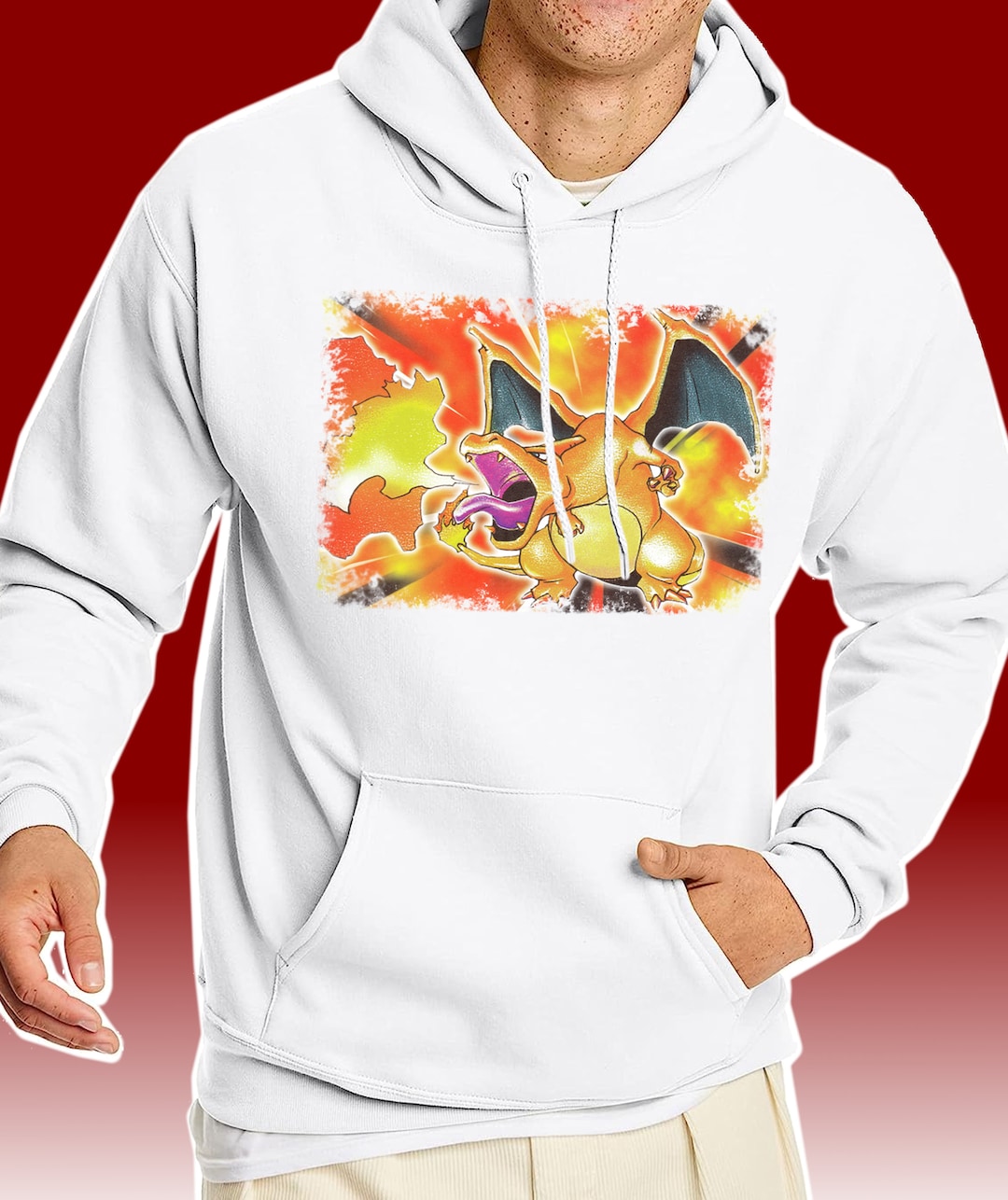 Pocket Monsters Charizard Fire - Hoodie or Crewneck Vintage Trading ...