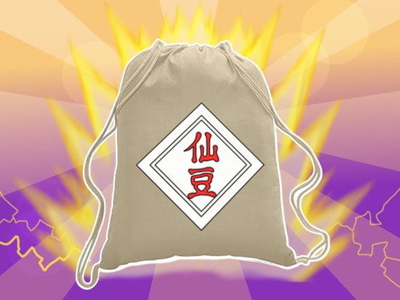 Senzu Bean Inspired Backpack DBZ Anime Style Drawstring Bag 