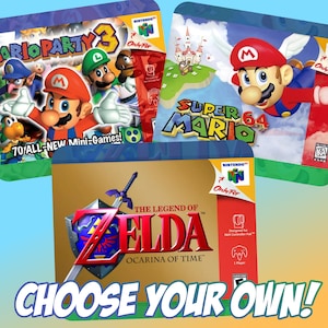 Custom Choose your own favorite N64 game art mouse pad - Nintendo 64 box covers