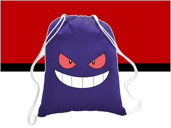 Gengar fantôme Pokemon inspiré sac à dos poche monstre anime dessin animé  jeu vidéo style sac à cordon violet -  France
