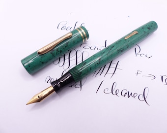 Verd green Conklin Fountain Pen Flex Nib restored