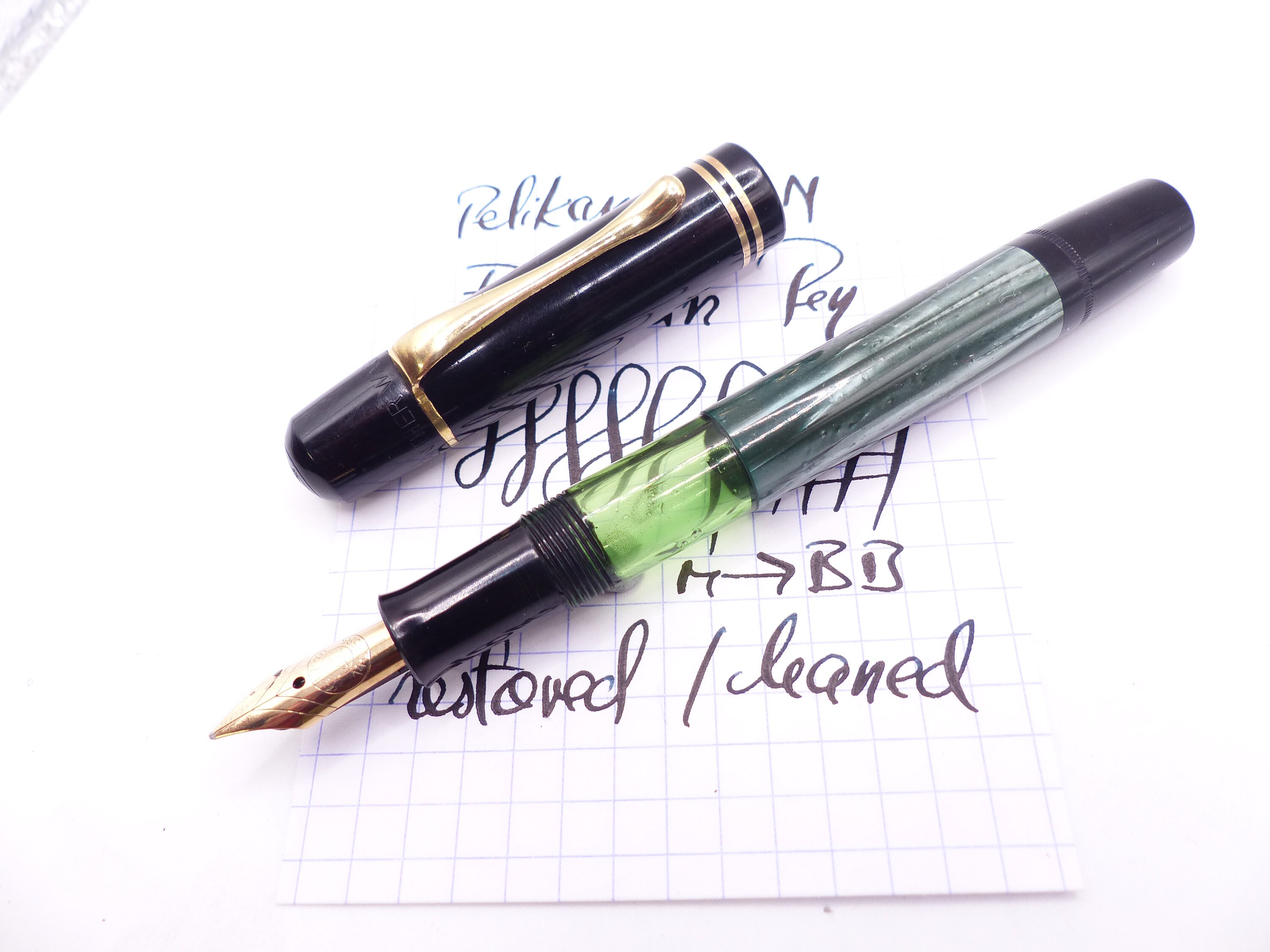 Green Pelikan 100N Fountain Pen Flex Nib Restored - Etsy UK