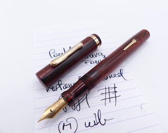 Restored Woodgrain Hard Rubber Conklin Endura Standard Size Fountain