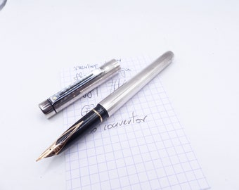 Sterling Silver Sheaffer Targa 1004 Fountain Pen