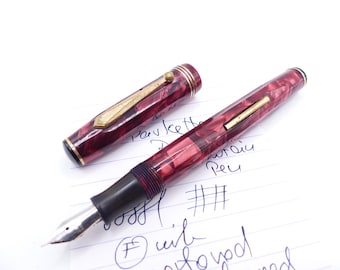 Red Parker made Parkette Deluxe Fountain Pen restored