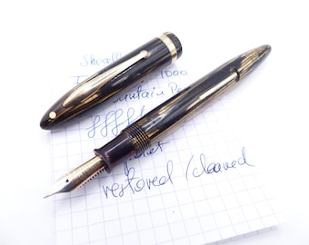 Brown Striated Sheaffer Balance Standard White Dot 1000 Fountain Pen restored