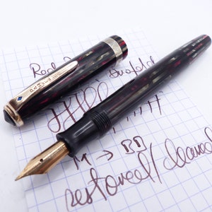Rusty Red Parker Striped Duofold Ingenue Fountain Pen restored