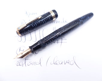 Azure Blue Parker Vacumatic Major SJ Fountain Pen restored