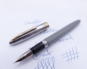 Gray Sheaffer Snorkel Clipper Fountain Pen - restored