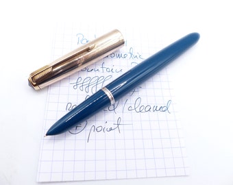 Teal Blue Parker 51 Aerometric Mark II Fountain Pen restored