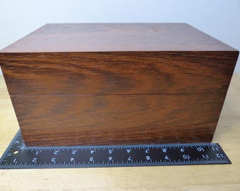 Vintage Oak Humidor, Spanish Cedar Lined, 1980s Storage Box
