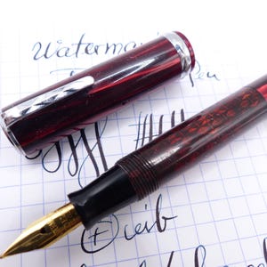Red Waterman Lady Patricia Ink Vue vulpen gerestaureerd