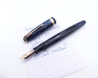 Azure Blue Parker Vacumatic Major SJ Fountain Pen restored